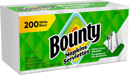 Bounty Paper Napkins, White, 400 Count
