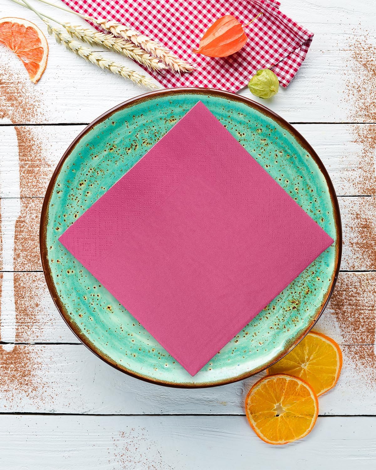 24 colors Cocktail Napkins 5 * 5inch disposable Beverage Napkin paper for Cocktail, Wedding, Dinner，Brithday Party Dessert Wine Paper Napkins（ 120 Count）