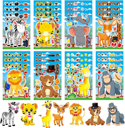 24 Sheets Cupcake Make a Face Sticker Sheets for Kids Todders Activities, Make Your Own Stickers for Kids Birthday Party Favor Supplies Craft