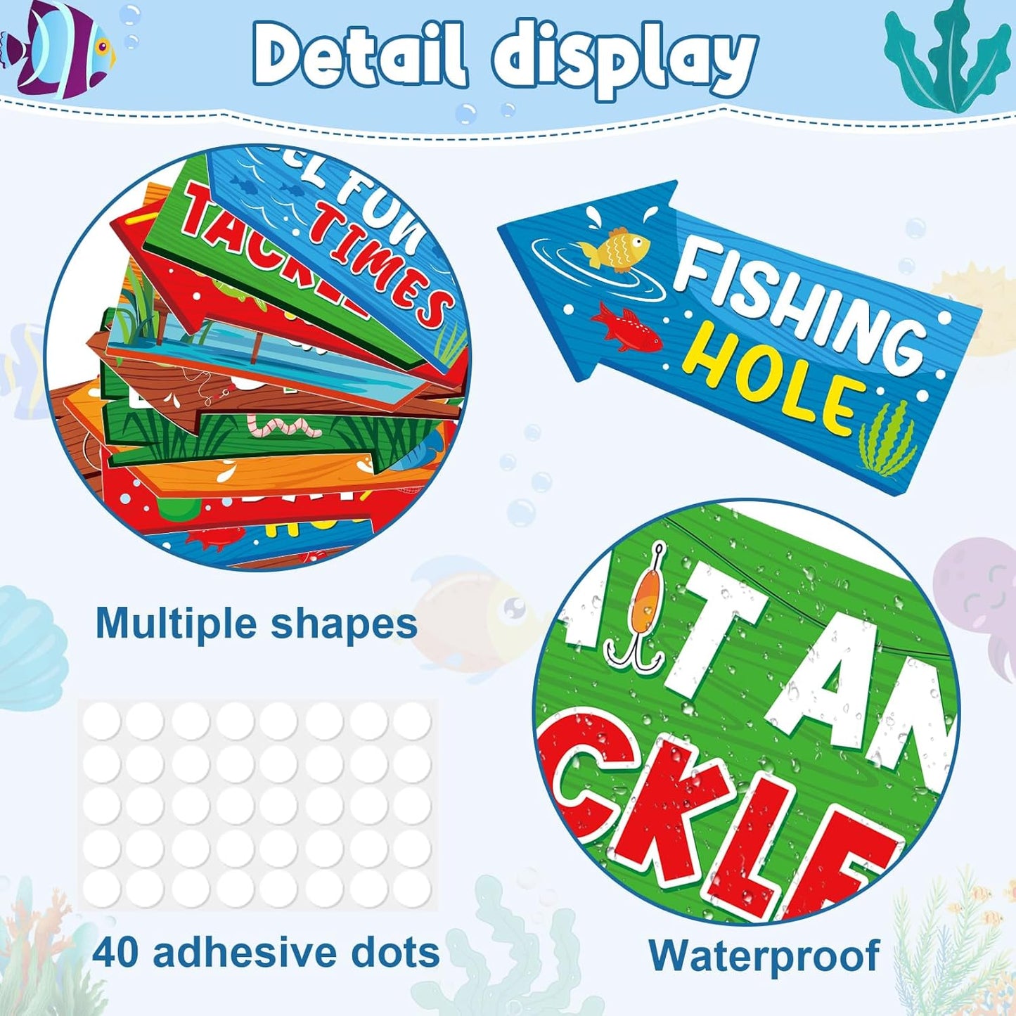 20 Pcs Luau Party Decorations Welcome Sign Summer Hawaiian Directional Signs Tropical Hawaiian Themed Birthday Decorations Luau Tiki Party Supplies with 2 Sheet Letter Stickers