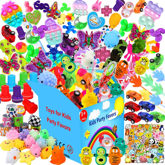 Dilycery 120 Pcs Party Favors Toy for Kids, Treasure Box Toys Carnival Prizes for Classroom School Rewards, Easter Egg Fillers, Goodie Bag Stuffers Pinata Fillers Bulk Toys for Boys Girls