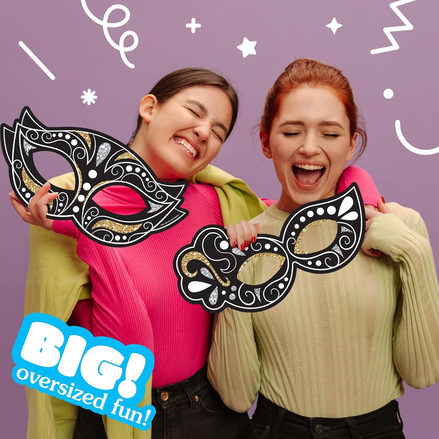 Big Dot of Happiness Prom - Photo Booth Props Kit, Dance Decorations, Photography Accessories, Party Decor- 20 Piece set