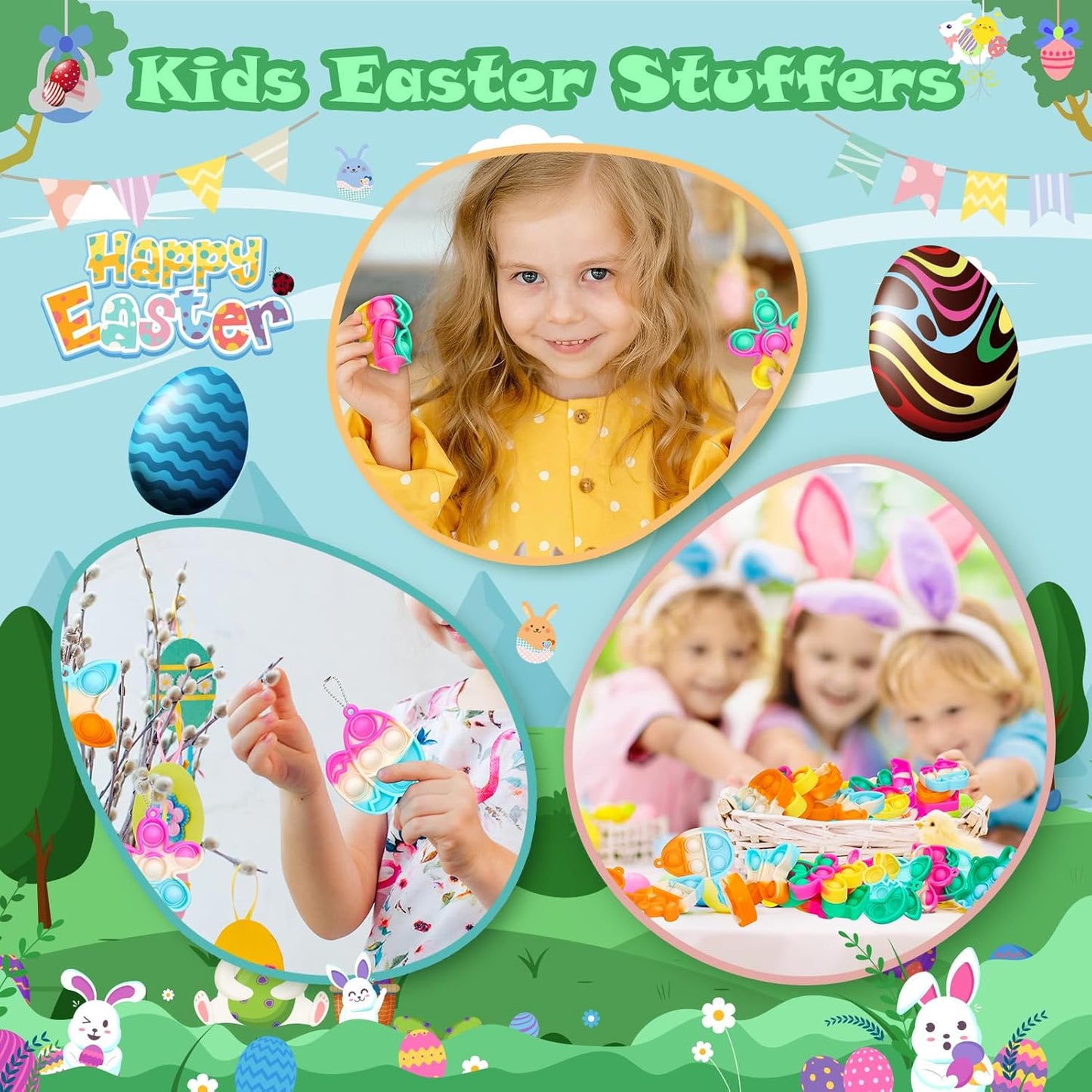 Pop Fidget Toys Bulk Its Party Favors for Kids 4-8 8-12 30 Pack Mini Pop Keychain It Small Fidgets for Classroom Prizes School End of Year Student Gifts from Teacher Birthday Goodie Bag Stuffers