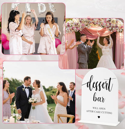 Sign Our Bible Wedding Sign, White Acrylic Wedding Guest Book Sign, Bridal Shower Decor, Elegant Arch Acrylic Table Top Signs for Reception Marriage Engagement Party Decorations