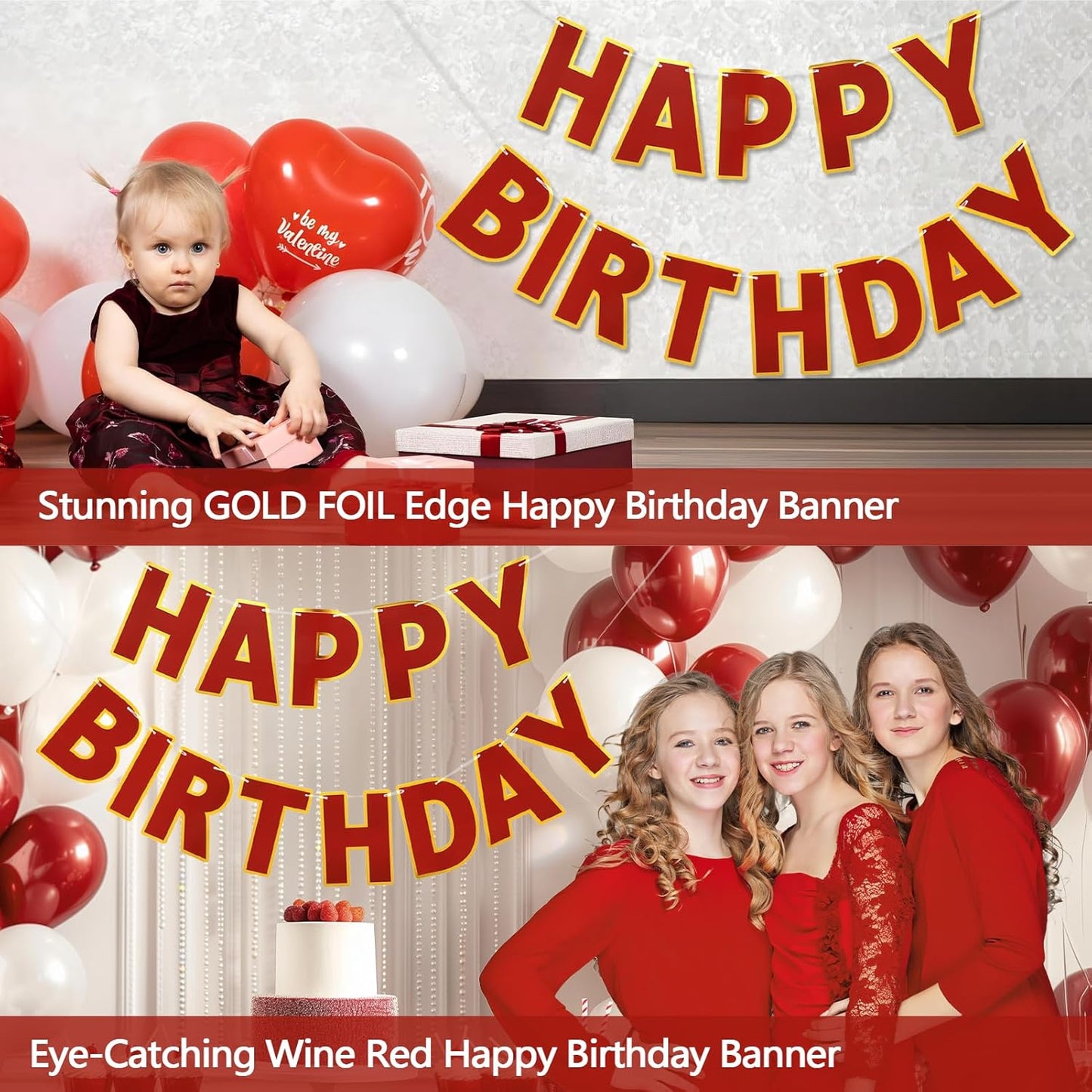 Happy Birthday Banner - 9ft Pre-Strung Happy Birthday Sign for Women, Men, Girls, Boys - No DIY Birthday Decorations & Party Supplies(Macaron)