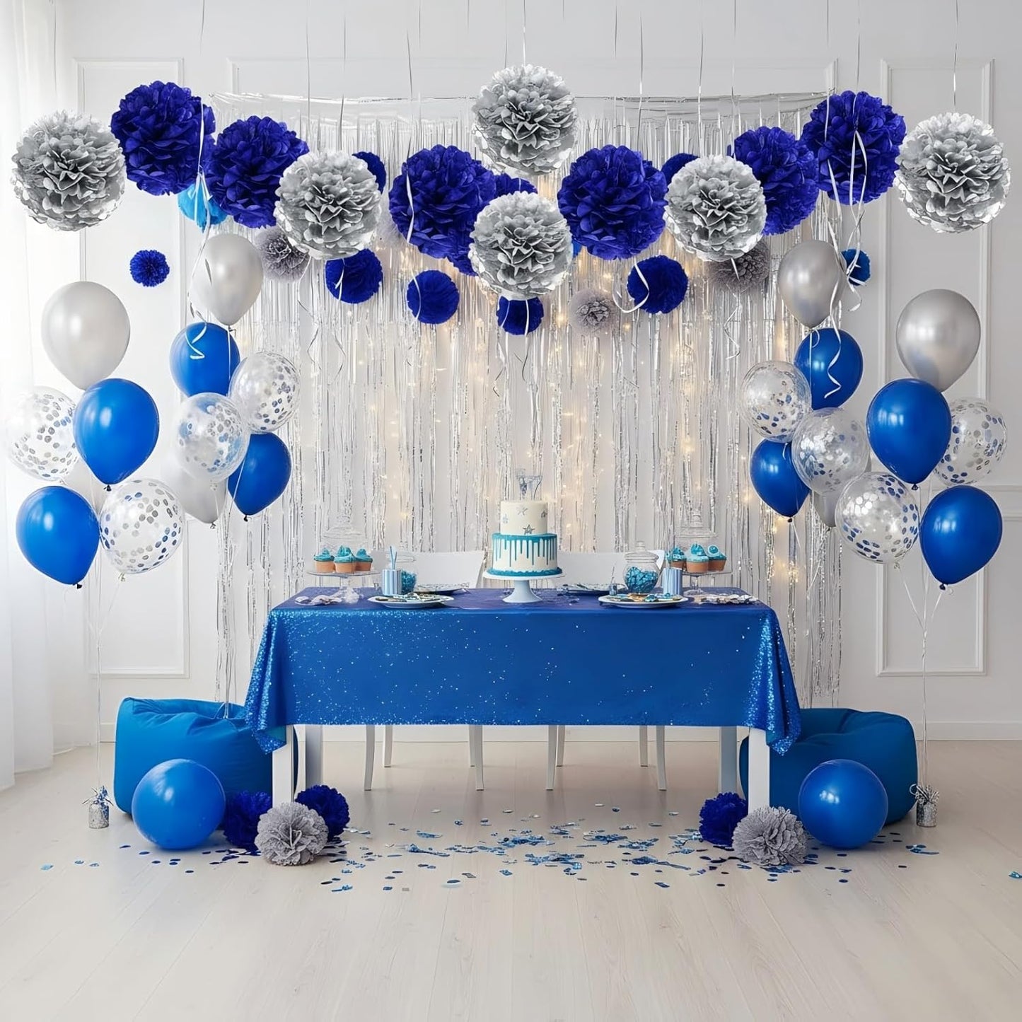 12Pcs Purple and Gold Hanging Tissue Paper Pom Poms,Pompoms Flowers for Ceiling Party Decorations(Purple,Light Purple,Gold)