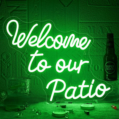 Welcome to the Jungle Neon Sign Jungle Decor Green Led Word Neon Light Signs for Wall Decor Usb Letter Light Up Sign for Garden Home Entryway Front Porch Party Gift
