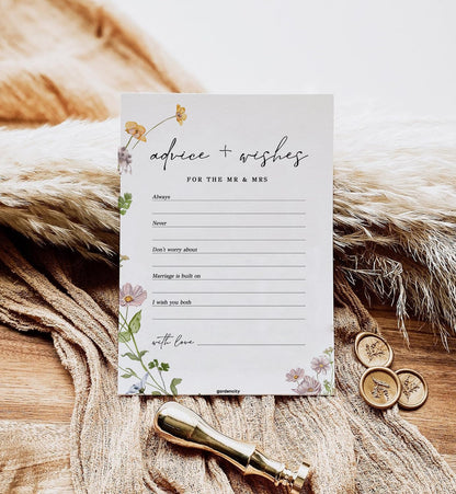 GardenCity Find The Guest Bingo Game Cards, Bridal Shower Games, Baby Shower Bingo, Wedding Game, 50 Cards - Wildflower