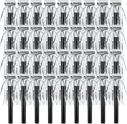 Skylety 18 Party Blower Noisemakers Glitter Birthday Noise Maker Squawkers Blowouts Whistles Fringed for Sport Events Musical Blowouts for Wedding 2026 Grad Party Supplies (Gold)