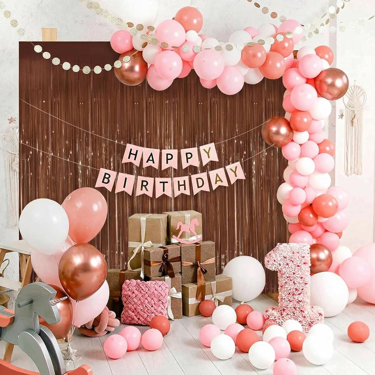 Black Fringe Curtain Party Streamers 2Pack 3.3x8.3 Ft Foil Fringe Backdrop Curtains for Birthday Wedding Bridal Baby Shower Halloween Decor Tinsel Streamers Black Party Decorations Door Streamers