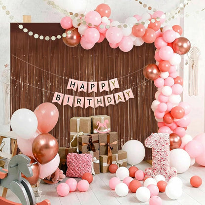Black Fringe Curtain Party Streamers 2Pack 3.3x8.3 Ft Foil Fringe Backdrop Curtains for Birthday Wedding Bridal Baby Shower Halloween Decor Tinsel Streamers Black Party Decorations Door Streamers