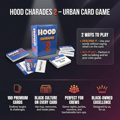 Black Owned Hood Charades Card Games for People Its A Thing Game! Urban Night Trivia Adults But Culture. If You Love The Kulture