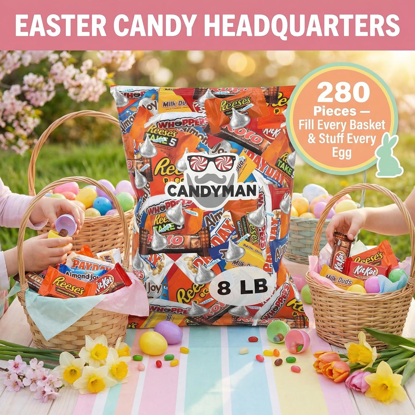 CANDYMAN 4 lb Assorted Chocolate Candy Variety Pack, Bulk Chocolate Individually Wrapped, Candy & Holiday Treats, Father's Day, Ship with Ice