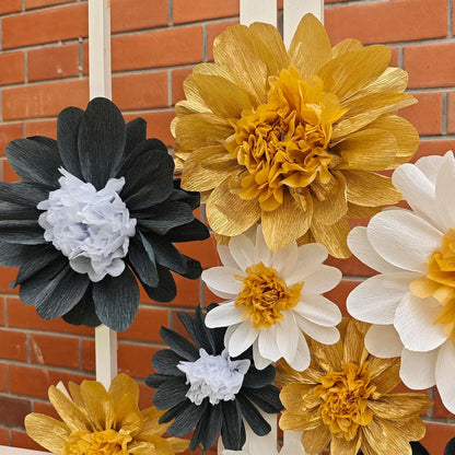 Crepe Paper Flower for Wall Decor Girls Birthday Party Backdrop Baby Shower Nursery Room Decoration Pack of 9 (Pastel)