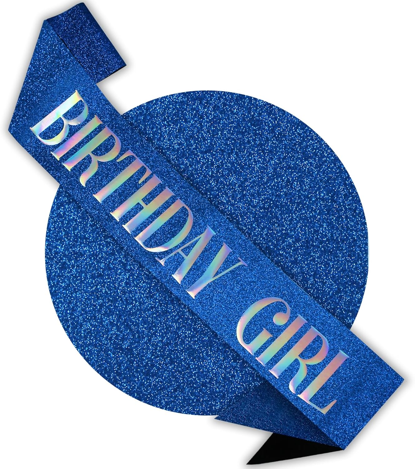 RUDONG M Birthday Girl Sash Glitter - Silver Birthday Sash for Women & Girls | Sweet 16/18th/21st/30th/40th/50th/60th/70th, All-Age Celebration Party Decor