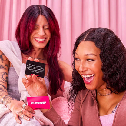 For The Girls Card Game by Relatable, The Viral Girls Night Adult Party Game, Great for Bachelorette Party Games, Weekends and Trips, Includes a die, and 400 Cards Across 5 Categories