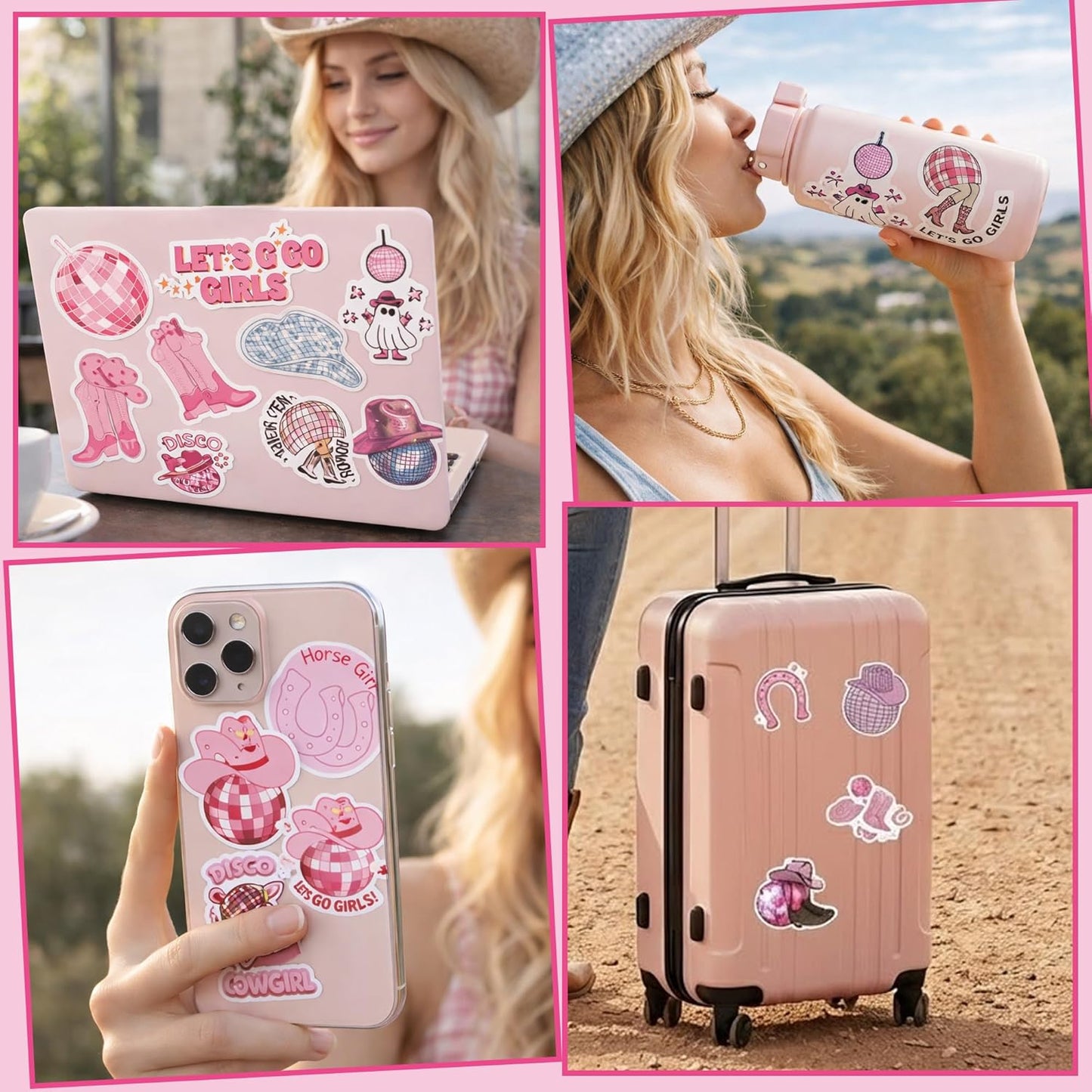 QTL Neon Stickers for Teens & Students Prizes, Waterproof Vinyl Party Favor Stickers, School Rewards, Water Bottle and Laptop, 50PCS - Colors B