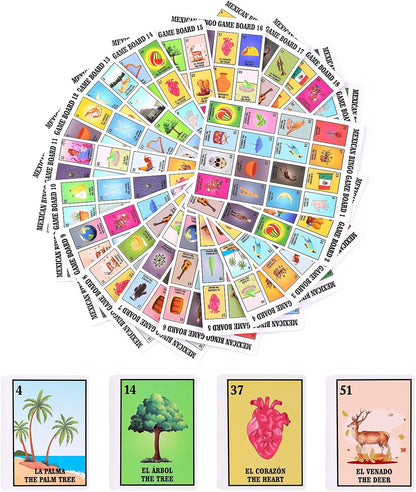 Mexican Bingo Games in Spanish English for 20 Players,Millennial Bilingual Puerto Rico Game Cards,Baraja Mexicana Juegos para Baby Shower,Schools,Cinco de Mayo and Mexican Party