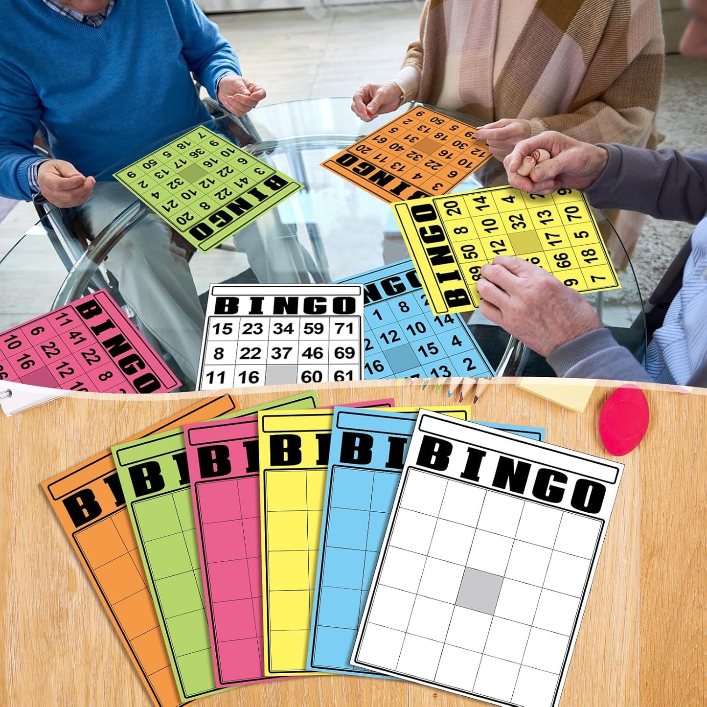WinnerWhy 36 Pcs Blank Bingo Cards White Jumbo Bingo Game Board Make Your Own Cards Bulk Blank Large Sheet Squares Funny Game Board for Adult Party Square Fill in Gift