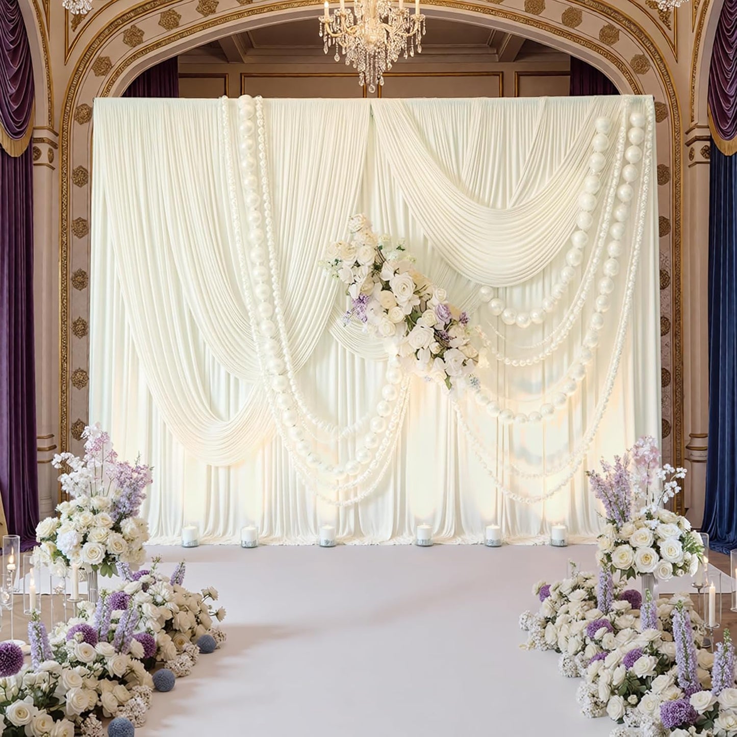 10ftx10ft Black Backdrop Curtains for Weddings Parties, Wrinkle Free 2 Panels Silky Polyester Photo Backdrop Drapes Back Drop Cloth Drapery for Birthday Mother'sDay Photography Background