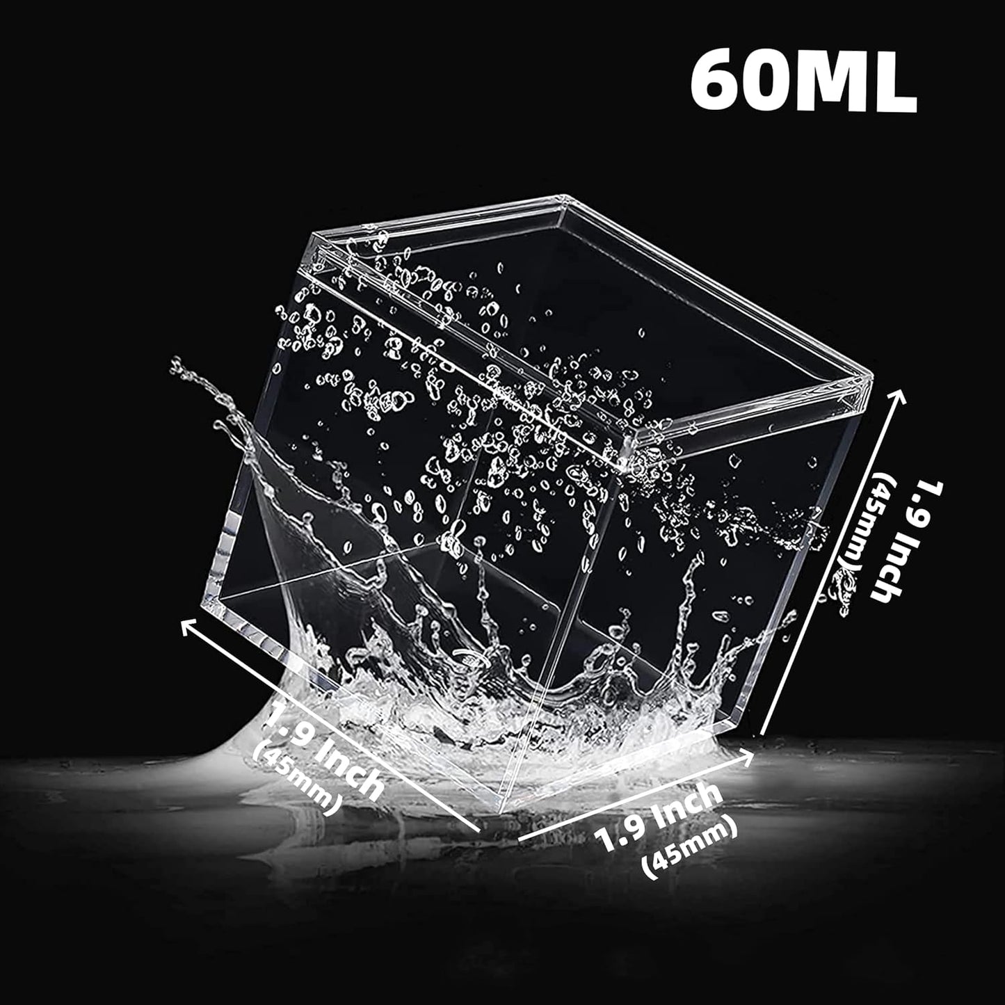 KissYou Acrylic Box Clear Boxes with Lid 12 Packs Small Candy Box Display Square Cube Wedding Graduation Party Decorations Jewlry Gift Box