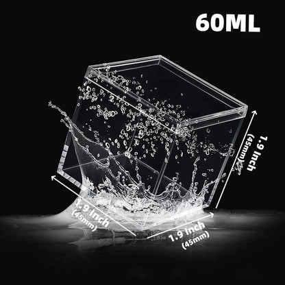 KissYou Acrylic Box Clear Boxes with Lid 12 Packs Small Candy Box Display Square Cube Wedding Graduation Party Decorations Jewlry Gift Box