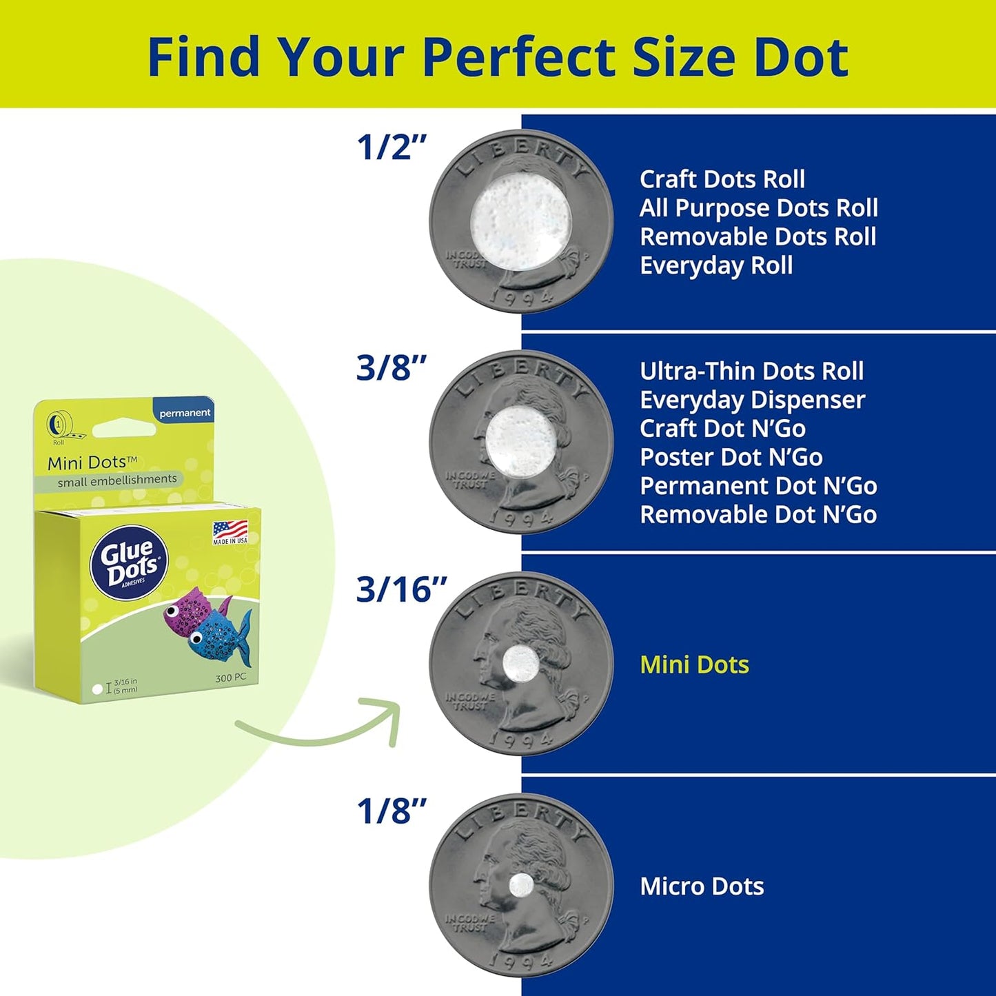 Glue Dots, Micro Dots, Double-Sided, Permanent, 1/8", 325 Dots, Diamond Painting Pen Glue, DIY Craft Glue Tape, Sticky Adhesive Glue Points, Liquid Hot Glue Alternative, Clear