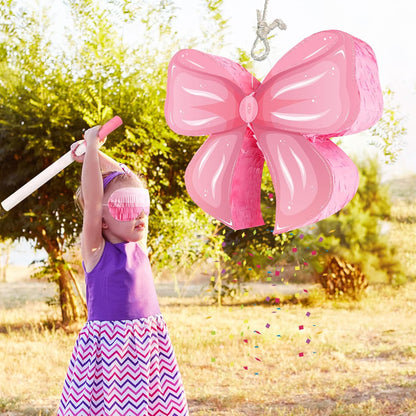 Hooqict Mexican Pinata with Blindfold and Bat Stick Party Pinata for Fiesta Carnival Cinco de Mayo Decorations Kids Adults Mexican Party Games Birthday Party Supplies