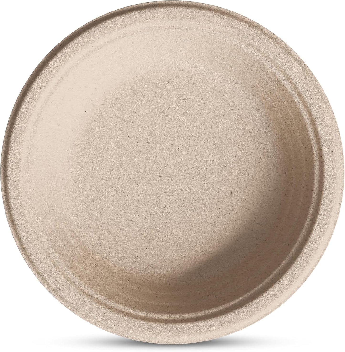 100% Compostable Paper Plates, Heavy Duty Disposable Plates [125-Pack] 9 Inch Plates - Eco-Friendly, Biodegradable Sugarcane Bagasse, Natural Unbleached Brown 9" Dinner Paper Plate Disposable