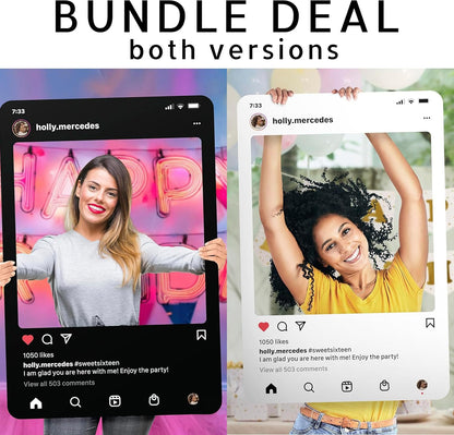 SPEEDYORDERS Social Media Photo Booth Prop - Custom Instagram Photo Booth Frame - Customized Insta Giant Selfie Frame - IG Frame For Fun Social Media Posts