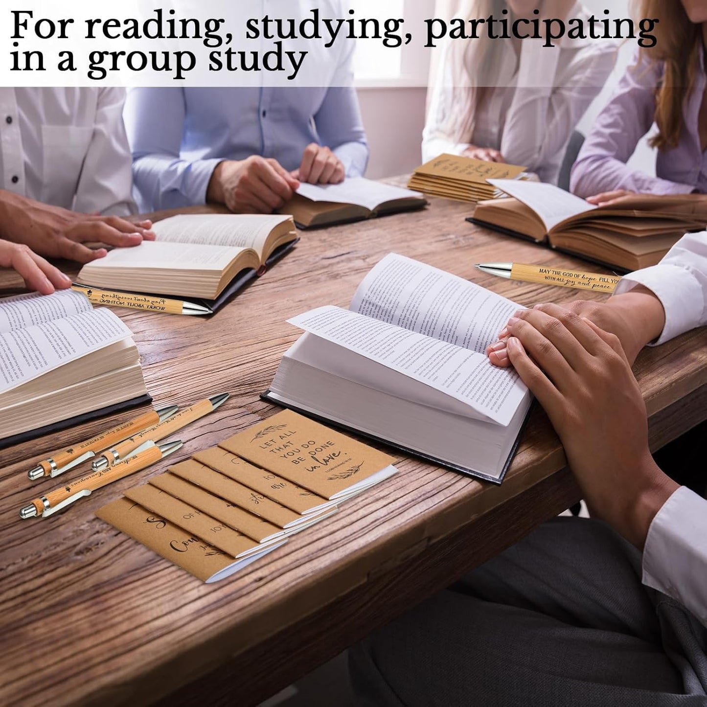 Fuutreo 40 Pcs Father's Day Christian Gift Bible Verse Prayer Journals Bible Pens Inspirational Religious Notebook Mini Scripture Pocket Notepad for Church Pastor Men Women Sunday School Graduation