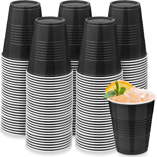 Kochorie 50 Pack Pink Disposable Plastic Cups 12 Ounce Drinking Party Cups Bulk Party Cups for Wedding Birthday Graduation Christmas Parties, Picnics Events