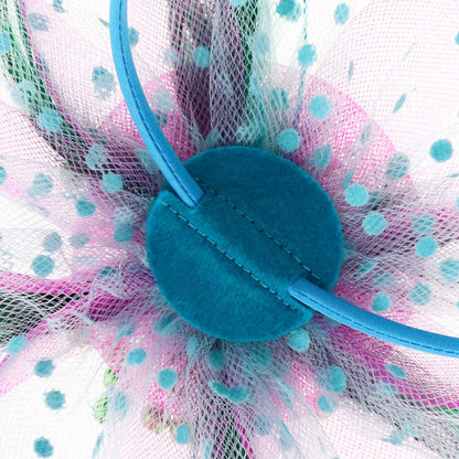DRESHOW Fascinators Hat Flower Mesh Ribbons Feathers on a Headband and a Clip Tea Party Headwear for Girls and Women - Colors B