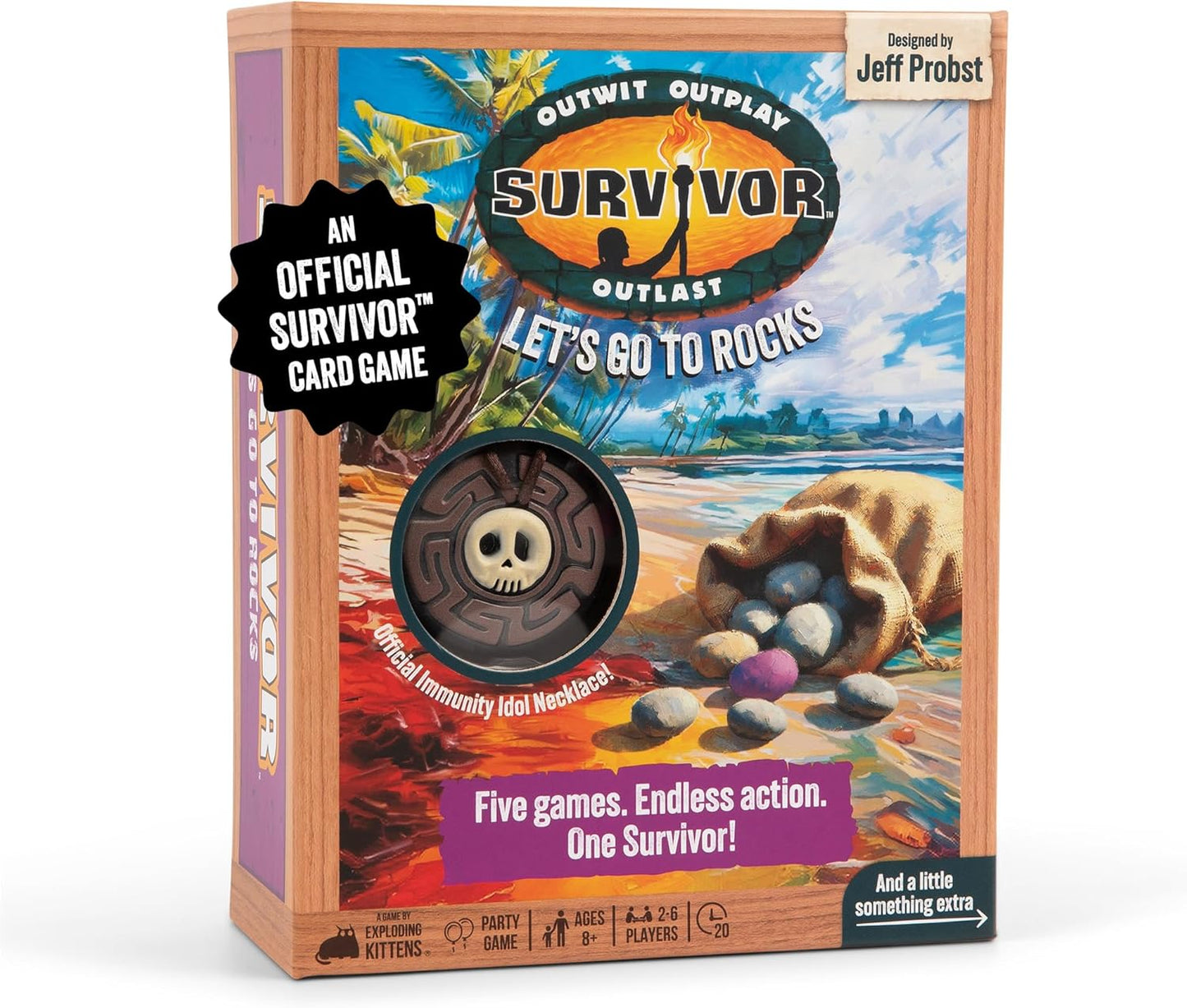 Exploding Kittens Survivor: The Tribe Has Spoken 3-6 Players - Ages 8+ - 30 Minutes to Play - Official Card Game for Survivor Fans - Family Game Night, Card Game