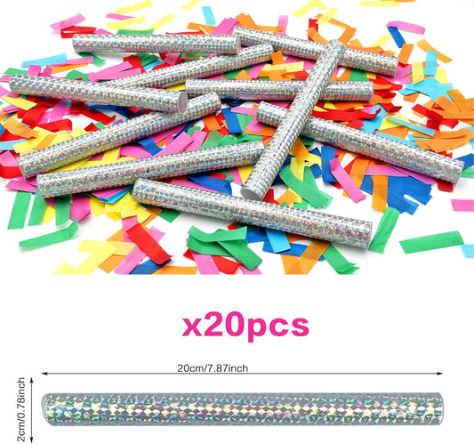 12 Pack Gold Confetti Wands Handheld Confetti Flick Flutter Sticks for Wedding Birthday Graduation Baby Shower Anniversary Christmas New Year's Party Celebrations Supplies