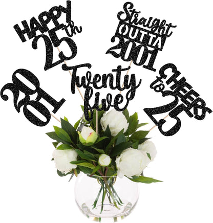 15 PCS 50th Birthday Centerpiece Sticks Fifty Happy 50th Straight Outta 1976 Table Flower Centerpieces Sticks Cheers to 50 Floral Decorations for 50th Birthday Party Centerpieces Supplies Black