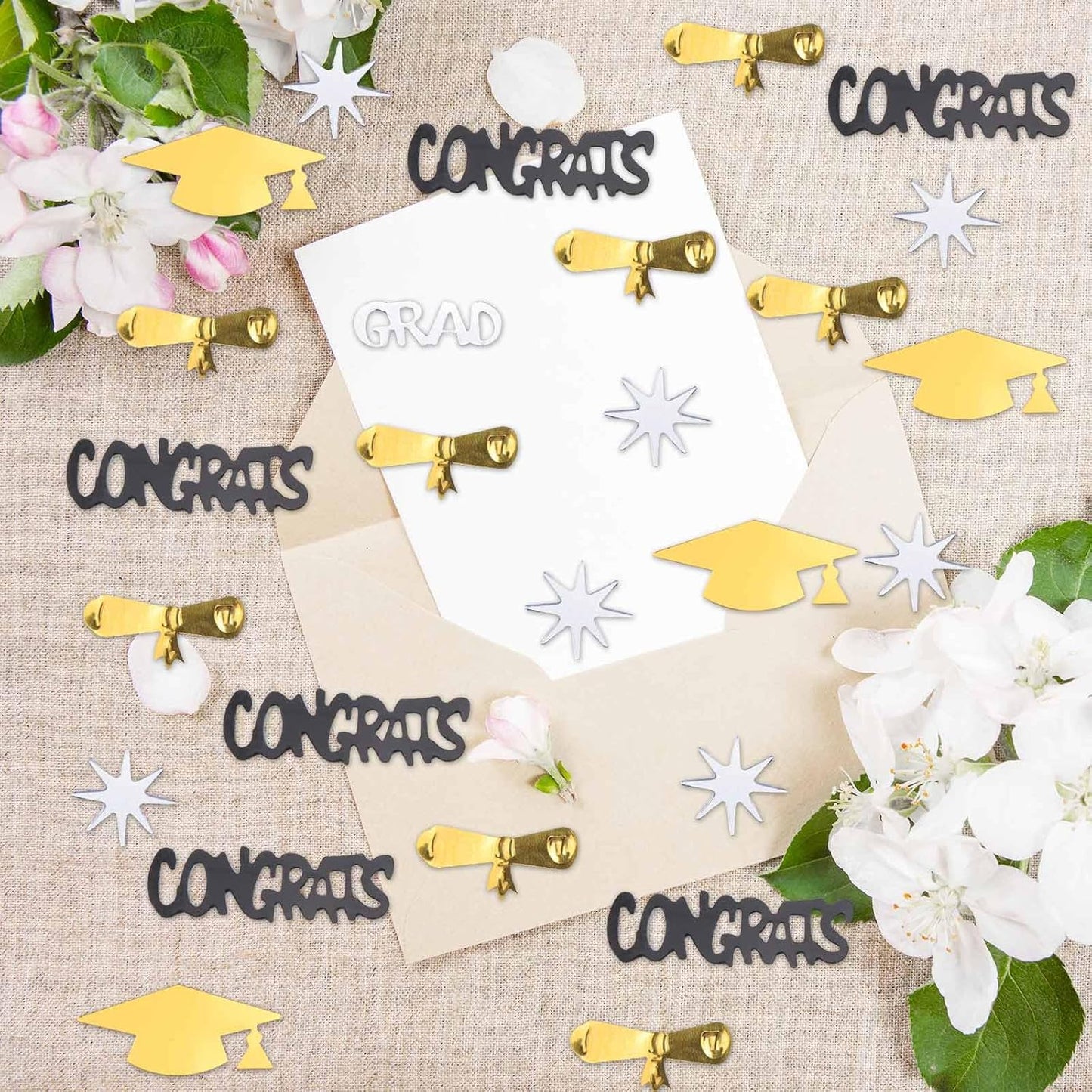 Silver and Blue Graduation Confetti 2026, 1000 Pcs Class of 2026 Table Centerpiece Grad Confetti for 2026 Graduation Party Decorations Supplies