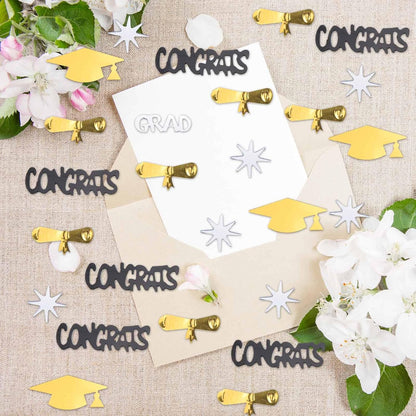 Silver and Blue Graduation Confetti 2026, 1000 Pcs Class of 2026 Table Centerpiece Grad Confetti for 2026 Graduation Party Decorations Supplies
