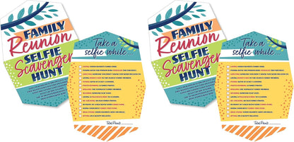 Big Dot of Happiness Colorful Family Reunion - Selfie Scavenger Hunt - Family Gathering Party Game - Set of 12