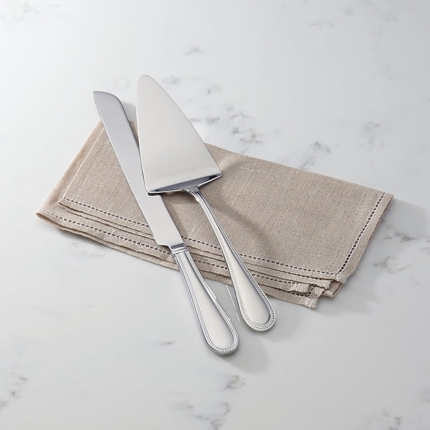 Reed & Barton Lyndon 2pc Dessert Set, 0.8 LB, Metallic