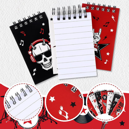 Eaasty 24 Packs Mini Cartoon Animation Party Favors Notebooks Red Cartoon Game Party Notepads Set Anime Themed Spiral Pocket Notepads for Boys Girls Classroom Birthday Office Party Favors