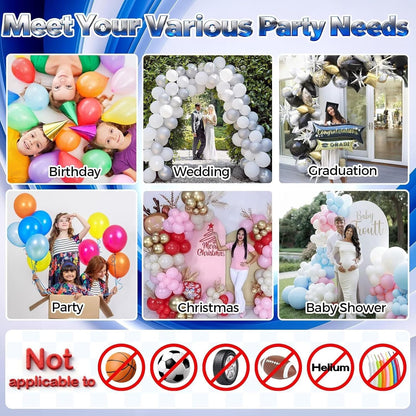 Togvu Electric Balloon Pump, 3-in-1 Portable Air Pump for Inflatables and Balloons, Dual Nozzle Balloon Blower Machine for Latex 260q Foil Balloons 110V Inflator Deflator for Pool Floats Air Mattress