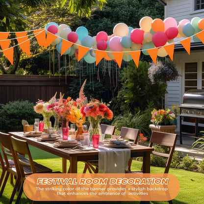 Hahafelt 100 Feet Pennant Banners Flags 75 Solid String Triangle Flags for Grand Opening, Carnival Theme Birthday Party Decoration Outdoor Events Classroom Decoration(Pink)