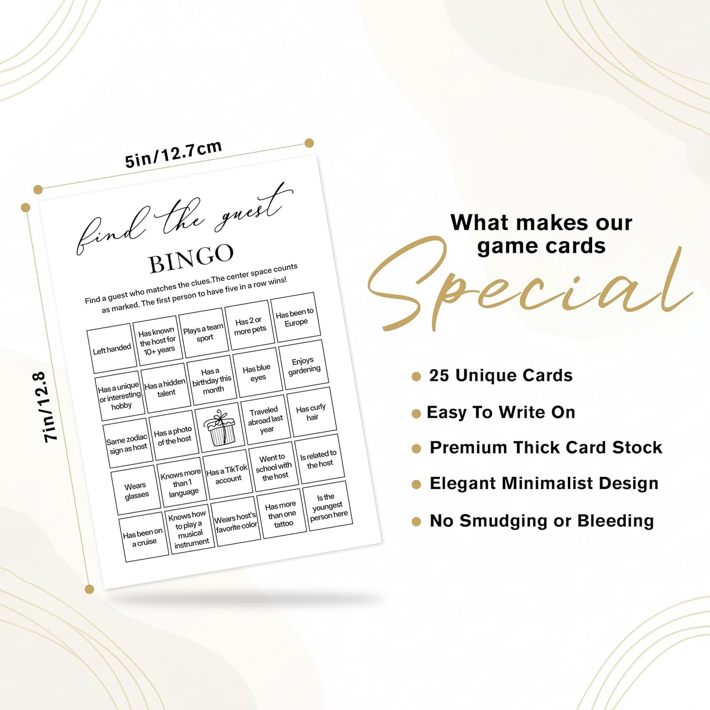 Birthday Bingo Game Cards, 25 Unique Sheets, Adult Birthday Party Games, Icebreaker Fun for Guests, Engaging Bingo Game for Adults, Party Entertainment Activity