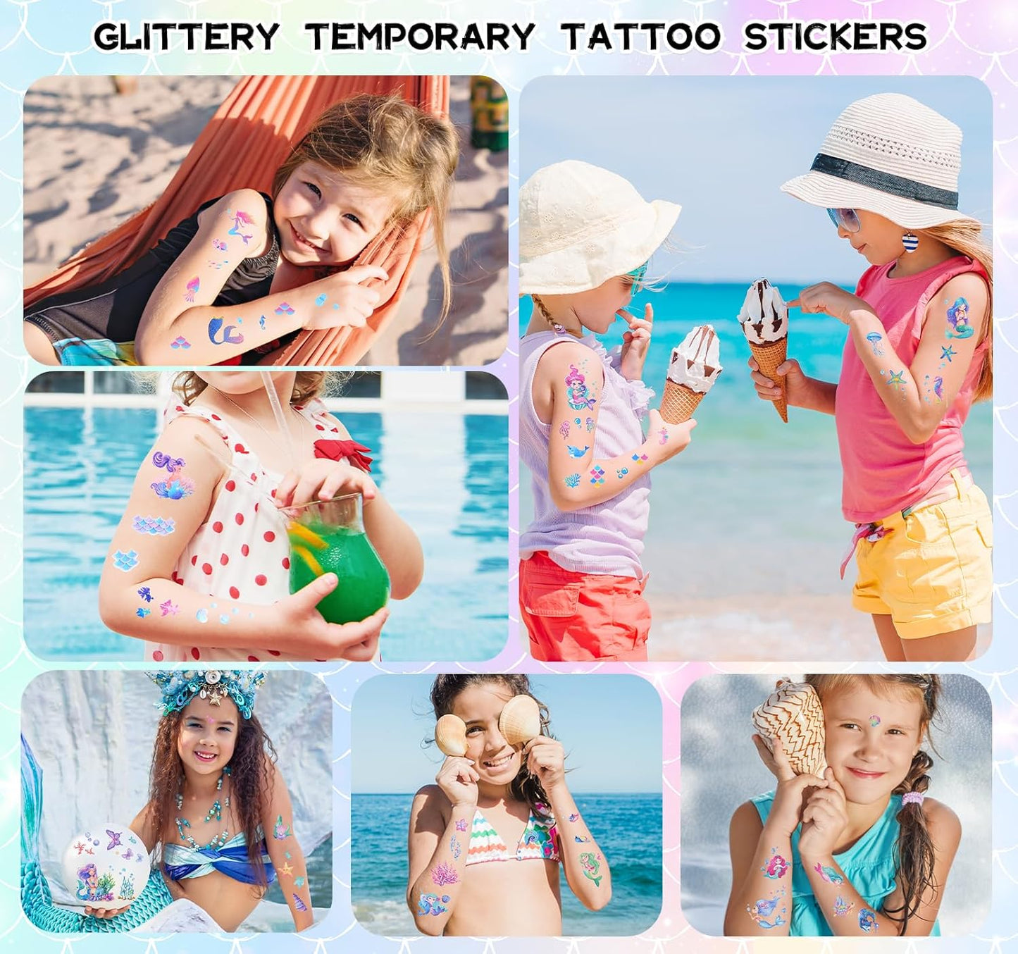 Ozepao Dinosaur Glitter Temporary Tattoos for Kids - 160 Styles - Dino Party Favors, Birthday Party Supplies, T-rex Decorations