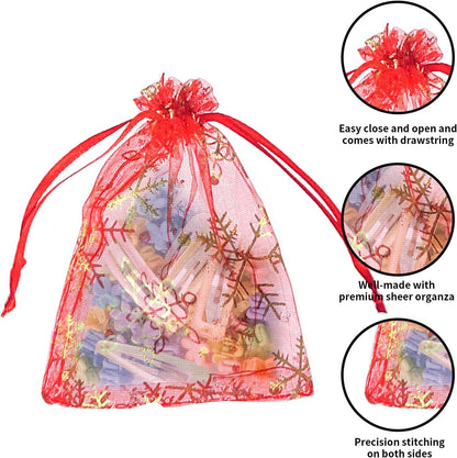 100PCS White Organza Bags, 4x6 Inch Small Mesh Bags Drawstring, Jewelry Gift Bags for Easter, Party, Festival, Bathroom Soaps, Makeup