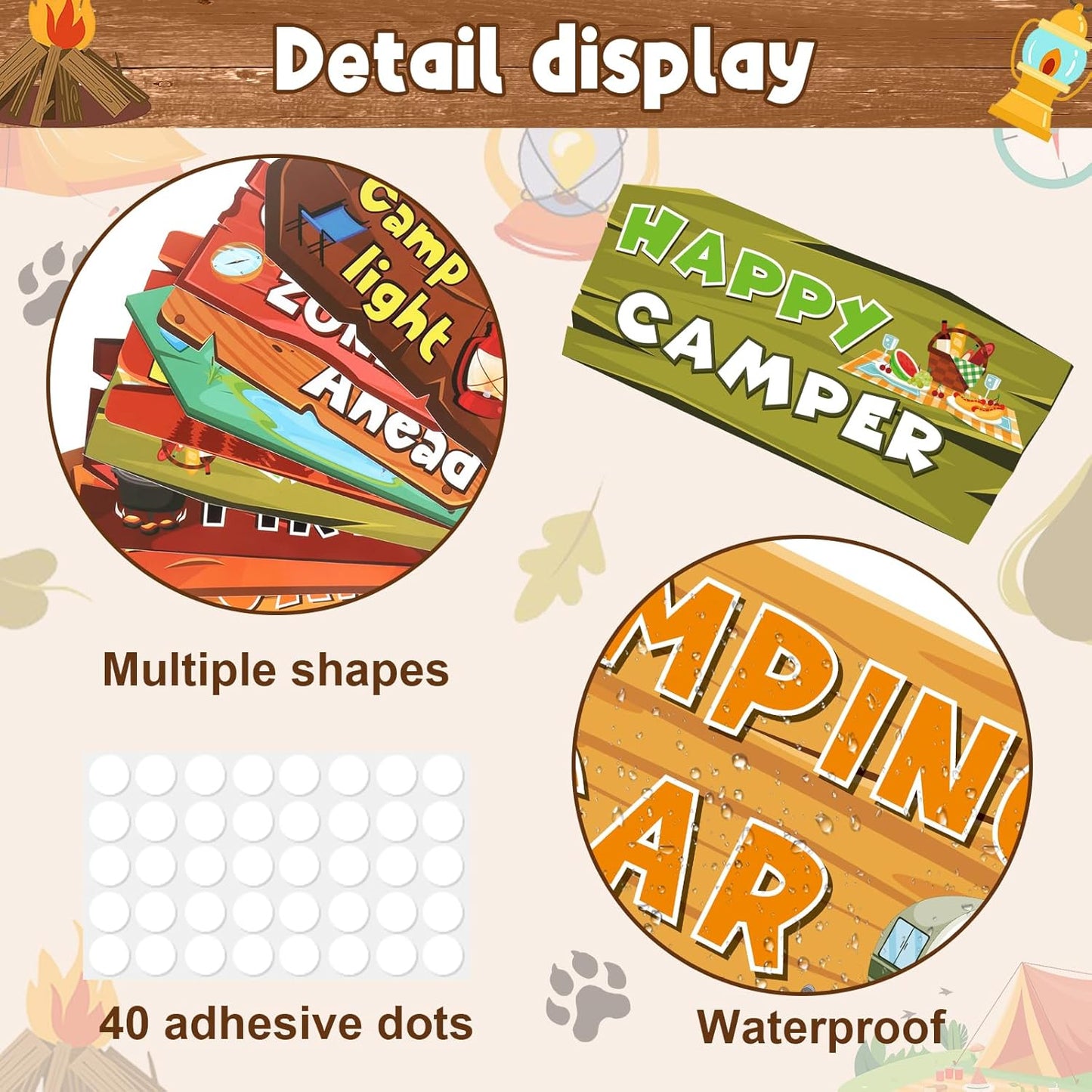 20 Pcs Luau Party Decorations Welcome Sign Summer Hawaiian Directional Signs Tropical Hawaiian Themed Birthday Decorations Luau Tiki Party Supplies with 2 Sheet Letter Stickers