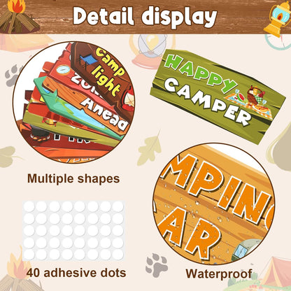20 Pcs Luau Party Decorations Welcome Sign Summer Hawaiian Directional Signs Tropical Hawaiian Themed Birthday Decorations Luau Tiki Party Supplies with 2 Sheet Letter Stickers