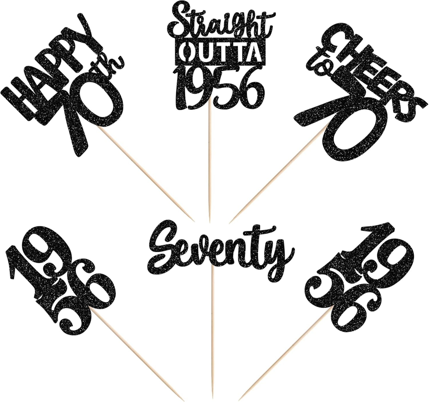 15 PCS 50th Birthday Centerpiece Sticks Fifty Happy 50th Straight Outta 1976 Table Flower Centerpieces Sticks Cheers to 50 Floral Decorations for 50th Birthday Party Centerpieces Supplies Black