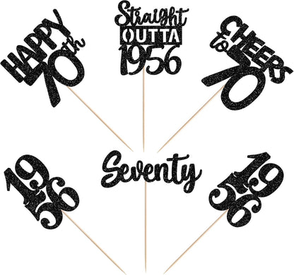 15 PCS 50th Birthday Centerpiece Sticks Fifty Happy 50th Straight Outta 1976 Table Flower Centerpieces Sticks Cheers to 50 Floral Decorations for 50th Birthday Party Centerpieces Supplies Black